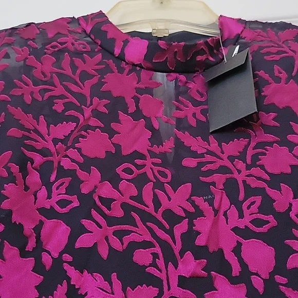 Sz 00 CLUB MONACO - Floral Burnout Dress - NWT! - Gorgeous 2-in-1 Dresses - Picture 2 of 14